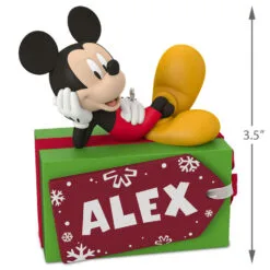 Hallmark Disney Mickey Mouse Christmas Present Personalized Ornament -Hot Sale Hallmark Store Disney Mickey Mouse Christmas Present Personalized Ornament 2499QHE1885B1 03