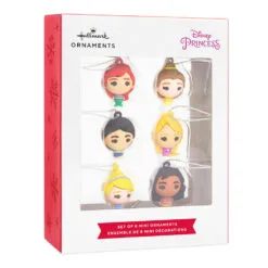 Mini Disney Princess Shatterproof Hallmark Ornaments, Set Of 6 -Hot Sale Hallmark Store Disney Princess Miniature Christmas Ornaments Set of 6 2HCM6131 04