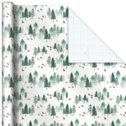 Hallmark Elegant Evergreens 2-Pack Holiday Wrapping Paper, 150 Sq. Ft. -Hot Sale Hallmark Store Elegant Evergreens Holiday Wrapping Paper 5JXW1203 06