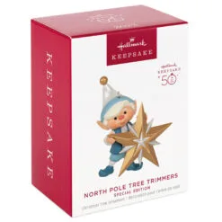 Hallmark North Pole Tree Trimmers Special Edition Ornament -Hot Sale Hallmark Store Elf Trimming the Tree Keepsake Ornament 1999QGO2809 04