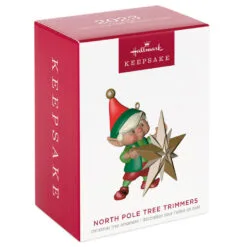 Hallmark North Pole Tree Trimmers Ornament -Hot Sale Hallmark Store Elf With Christmas Tree Keepsake Ornament 1799QXR8069 04