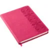 Hallmark Embossed Border Fuchsia Faux Leather Notebook