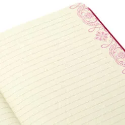 Hallmark Embossed Border Fuchsia Faux Leather Notebook -Hot Sale Hallmark Store Embossed Border Fuchsia Faux Leather Notebook 5HWJ6937 07