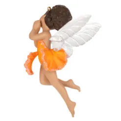 Hallmark Fairy Messengers Special Edition Ornament -Hot Sale Hallmark Store Fairy in Orange Flower Dress Keepsake Ornament 1699QGO2789 06