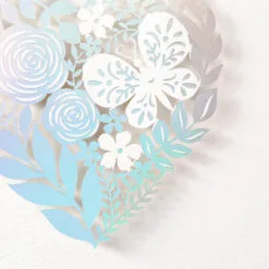 Hallmark Floral Laser Foil Heart Blank Note Cards, Box Of 8 7 Hallmark Floral Laser Foil Heart Blank Note Cards, Box Of 8 -Hot Sale Hallmark Store Floral Laser Foil Heart Blank Note Cards 1499THK2105 03