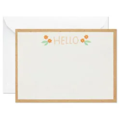 Hallmark Ivory Floral Flat Note Cards In Caddy, Box Of 40 -Hot Sale Hallmark Store Floral SinglePanel Note Cards With Caddy 3CNT5048 03