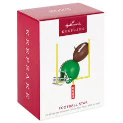 Hallmark Football Star 2023 Ornament -Hot Sale Hallmark Store Football Goal Post and Helmet Keepsake Ornament 1399QGO2707 04