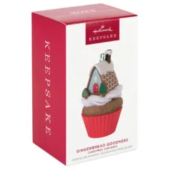 Hallmark Christmas Cupcakes Gingerbread Goodness Ornament -Hot Sale Hallmark Store Gingerbread House Cupcake Keepsake Ornament 1599QXR8017 04