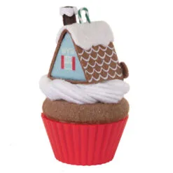 Hallmark Christmas Cupcakes Gingerbread Goodness Ornament -Hot Sale Hallmark Store Gingerbread House Cupcake Keepsake Ornament 1599QXR8017 06