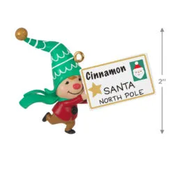 Hallmark Gnome For Christmas Cinnamon's Letter To Santa Ornament -Hot Sale Hallmark Store Girl Gnome Letter to Santa Keepsake Ornament 1799QXE3319 03