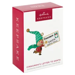 Hallmark Gnome For Christmas Cinnamon's Letter To Santa Ornament -Hot Sale Hallmark Store Girl Gnome Letter to Santa Keepsake Ornament 1799QXE3319 04