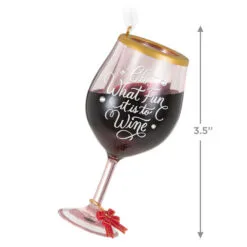 Hallmark Oh, What Fun It Is To Wine Ornament -Hot Sale Hallmark Store Glass of Red Wine Keepsake Ornament 1599QGO2919 03