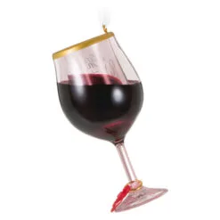 Hallmark Oh, What Fun It Is To Wine Ornament -Hot Sale Hallmark Store Glass of Red Wine Keepsake Ornament 1599QGO2919 06