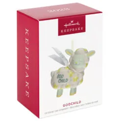 Hallmark Godchild 2023 Porcelain Ornament -Hot Sale Hallmark Store Godchild Lamb Keepsake Ornament 1799QGO2609 04