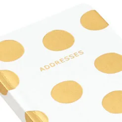 Hallmark Gold Polka Dots Address Book -Hot Sale Hallmark Store Gold Polka Dots Address Book 1ADD1620 06