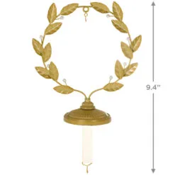 Hallmark Golden Wreath Metal Ornament And Stocking Hanger -Hot Sale Hallmark Store Gold Wreath Keepsake Ornament and Stocking Hanger 1QSB6287 03
