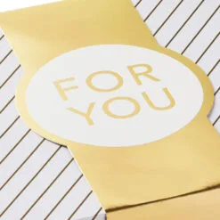 Hallmark 10" Gold And White Striped 2-Pack Gift Boxes With Bands -Hot Sale Hallmark Store Gold and White Striped 2Pack Gift Boxes With Bands 5EBC1226 05