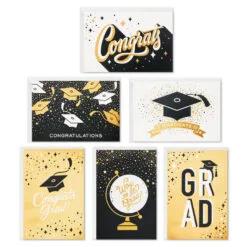 Hallmark Confetti Celebration Assorted Graduation Cards, Pack Of 36
