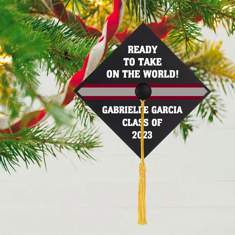 Hallmark Graduation Cap Text Personalized Ornament 2 Hallmark Graduation Cap Text Personalized Ornament - Image 2