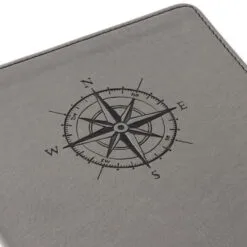 Hallmark Gray Etched Compass Faux Leather Notebook -Hot Sale Hallmark Store Gray Etched Compass Faux Leather Notebook 1HWJ1851 05