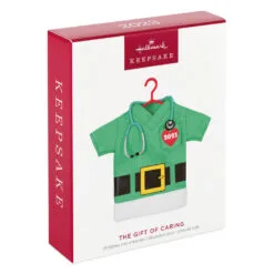 Hallmark The Gift Of Caring 2023 Fabric Ornament -Hot Sale Hallmark Store Green Scrubs Shirt Keepsake Ornament 1399QGO2897 04