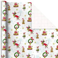Hallmark Dr. Seuss™ Grinch 3-Pack Christmas Wrapping Paper Assortment, 105 Sq. Ft. 11 Hallmark Dr. Seuss™ Grinch 3-Pack Christmas Wrapping Paper Assortment, 105 Sq. Ft. -Hot Sale Hallmark Store Grinch 3Pack Christmas Wrapping Paper 5JXW1211 05