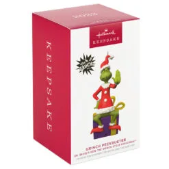 Hallmark Dr. Seuss's How The Grinch Stole Christmas!™ Grinch Peekbuster Ornament With Motion-Activated Sound -Hot Sale Hallmark Store Grinch Peekbuster Keepsake Ornament 2699QXI7067 04