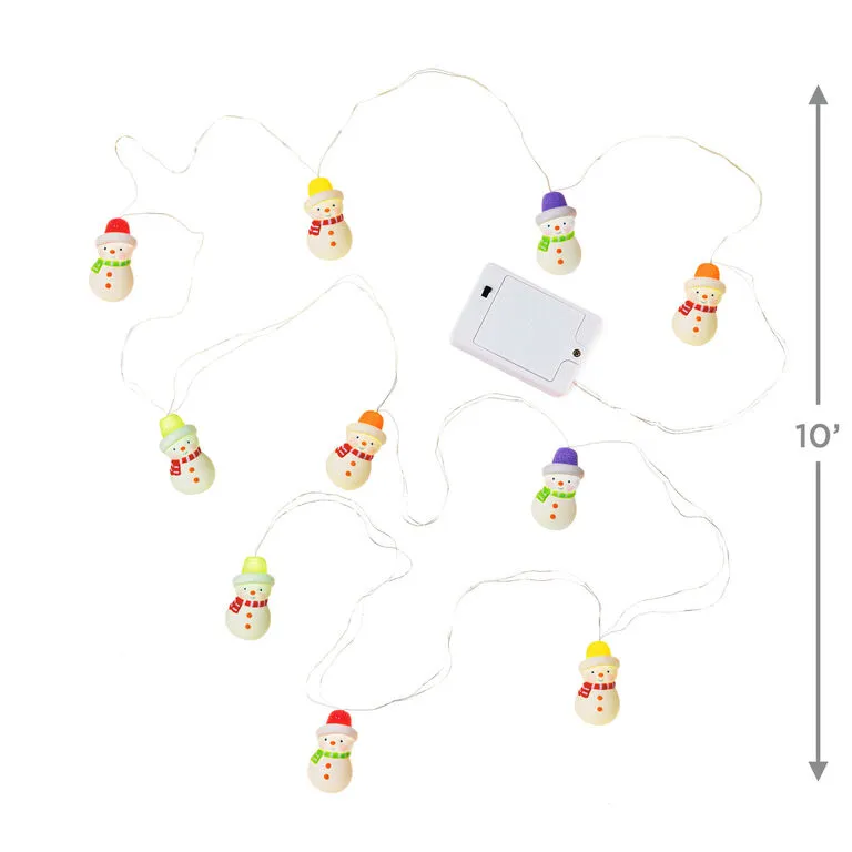 Hallmark Gumdrop Snowman 10-Light Christmas String Lights, 10' 3 Hallmark Gumdrop Snowman 10-Light Christmas String Lights, 10' - Image 3