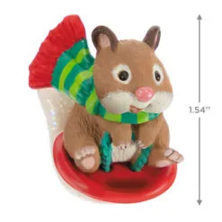 Hallmark Cute As A Button Special Edition Ornament -Hot Sale Hallmark Store Hamster on Button Sled Keepsake Ornament 1599QXE3317 03