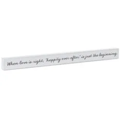 Hallmark Happily Ever After Wood Quote Sign, 23.5x2