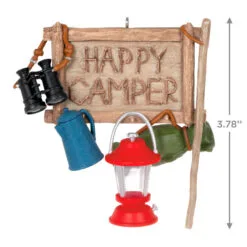 Hallmark Happy Camper Ornament -Hot Sale Hallmark Store Happy Camper Sign and Gear Keepsake Ornament 1899QGO2917 03