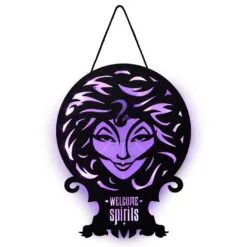 Hallmark Disney The Haunted Mansion Madam Leota Lighted Hanging Sign, 11x16 -Hot Sale Hallmark Store Haunted Mansion Madame Leota Metal Sign With Light 1HGN1503 04