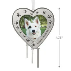 Hallmark Forever In Our Hearts Metal Photo Frame Pet Memorial Ornament -Hot Sale Hallmark Store HeartShaped Pet Picture Frame Keepsake Ornament 1999QHX3087 03