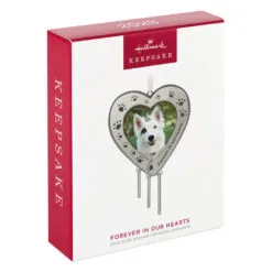 Hallmark Forever In Our Hearts Metal Photo Frame Pet Memorial Ornament -Hot Sale Hallmark Store HeartShaped Pet Picture Frame Keepsake Ornament 1999QHX3087 04