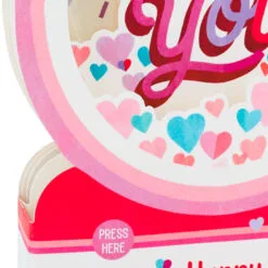 Hallmark All My Love Snow Globe Musical 3D Pop-Up Valentine's Day Card With Motion -Hot Sale Hallmark Store Hearts Snow Globe 3D PopUp Music Motion Valentines Day Card 1299VAY9986 04
