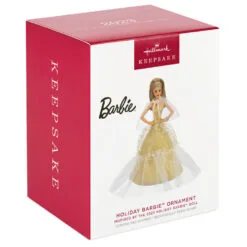 Hallmark 2023 Latina Holiday Barbie™ Ornament -Hot Sale Hallmark Store Hispanic Holiday Barbie Doll Keepsake Ornament 2199QXR8219 04