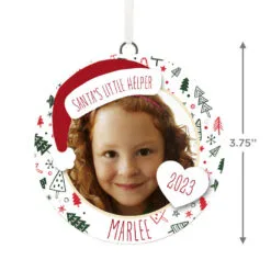 Hallmark Holiday Personalized Text And Photo Ceramic Ornament -Hot Sale Hallmark Store Holiday Personalized Round Christmas Ornament 1999QHE1711B22 03