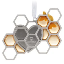 Hallmark Our Love Is Sweet Metal Ornament -Hot Sale Hallmark Store Honeycomb and Heart Keepsake Ornament 1799QHX3027 06