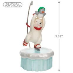 Hallmark Skating Snowball And Tuxedo Ornament With Motion -Hot Sale Hallmark Store Ice Skating Polar Bear and Penguin Keepsake Ornament 3499QGO2677 03
