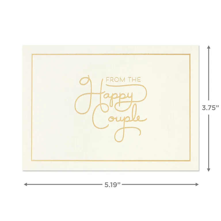Hallmark Bulk Ivory And Gold Blank Wedding Thank-You Notes, Box Of 100 4 Hallmark Bulk Ivory And Gold Blank Wedding Thank-You Notes, Box Of 100 - Image 4