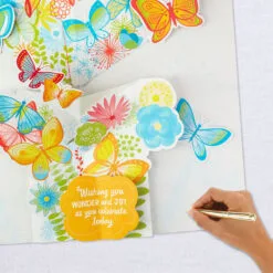 Hallmark 16" Joyful Butterflies Pop-Up Jumbo Birthday Card -Hot Sale Hallmark Store Joyful Butterflies Pop Up Birthday Card 1299CBG1010 07
