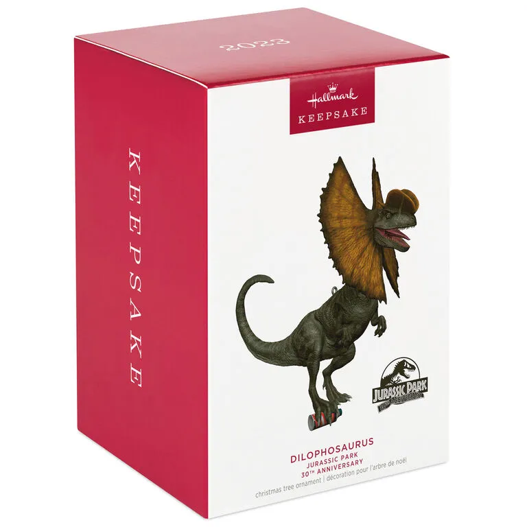 Hallmark Jurassic Park 30th Anniversary Dilophosaurus Ornament 4 Hallmark Jurassic Park 30th Anniversary Dilophosaurus Ornament - Image 4
