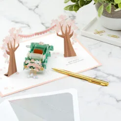 Hallmark Best Wishes For The Road Ahead 3D Pop-Up Wedding Card -Hot Sale Hallmark Store Just Married Car 3D PopUp Wedding Card 1299LAD2903 08