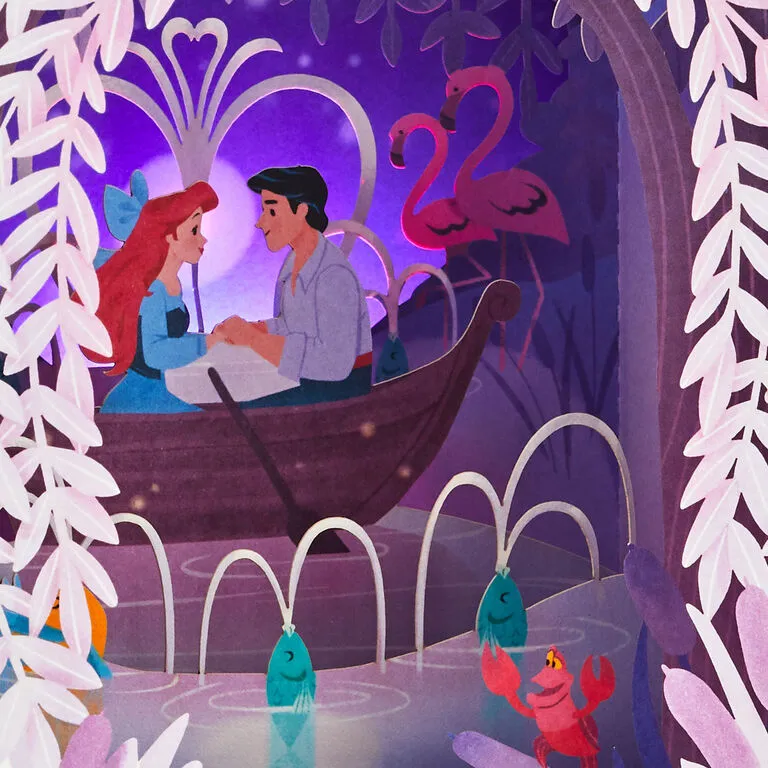 Hallmark Disney The Little Mermaid 3D Pop-Up Musical Valentine's Day Card With Light 4 Hallmark Disney The Little Mermaid 3D Pop-Up Musical Valentine's Day Card With Light - Image 4