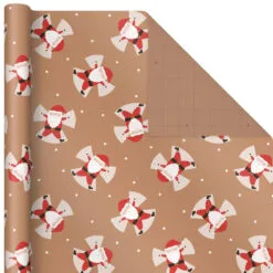 Hallmark Kraft Assorted 4-Pack Christmas Wrapping Paper, 88 Sq. Ft. -Hot Sale Hallmark Store Kraft Christmas Wrapping Paper for Kids JXW1085 03