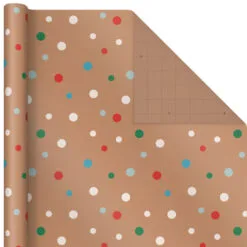 Hallmark Kraft Assorted 4-Pack Christmas Wrapping Paper, 88 Sq. Ft. -Hot Sale Hallmark Store Kraft Christmas Wrapping Paper for Kids JXW1085 06
