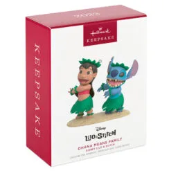 Hallmark Disney Lilo & Stitch Ohana Means Family Ornament 9 Hallmark Disney Lilo & Stitch Ohana Means Family Ornament -Hot Sale Hallmark Store Lilo Stitch in Hula Skirts Keepsake Ornament 2199QXD6597 04