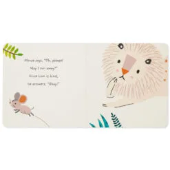 Hallmark The Lion And The Mouse Board Book And Lion Lovey Blanket Set -Hot Sale Hallmark Store Lion Lovey Blanket Lion Mouse Kindness Board Book Set 1BBY4783 05