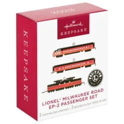 Hallmark Mini Lionel® Milwaukee Road EP-2 Passenger Ornaments, Set Of 3 -Hot Sale Hallmark Store Lionel Trains Milwaukee Road Cars Keepsake Ornaments 2299QXM9287 04
