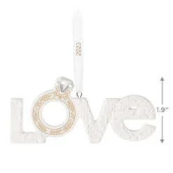 Hallmark We're Engaged! 2023 Porcelain Ornament -Hot Sale Hallmark Store Love With Engagement Ring Keepsake Ornament 1999QHX3077 03